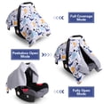 thumbnail image 2 of YIYIQCSJ Car Seat Cover Baby, Carseat Covers for Boy Girl, Minky Infant Car Seat Cover Winter, Peekaboo Opening Car Seat Canopy, Multiuse Baby Carrier, Stroller, Nursing Cover, Minky Blanket,, 2 of 8