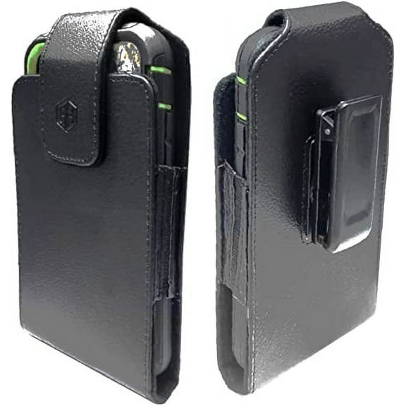 Premium Swivel Leather Cell Phone Carrier Holster Men Cell Phone Belt Holder, for iPhone Holster 11 Pro Max iPhone 7 Plus 8 Plus 12 13 Pro Max, Rugged Clip Belt Phone Pouch Fit Defender or Thick Case