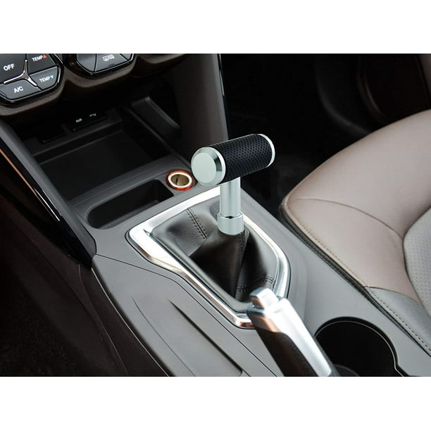 Bashineng Metal Alloy Stick Shift Knob T Shape Leather Transmission Gear  Shifter Head Fit Most Manual Automatic Truck 