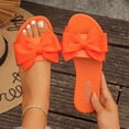 thumbnail image 2 of Alkepwun House Slippers Women's Summer Solid Color Bow Flat Casual Non-Slip Sandals Lightweight Comfort Versatile Slip On Open Toe Outdoor Shoes, 2 of 9