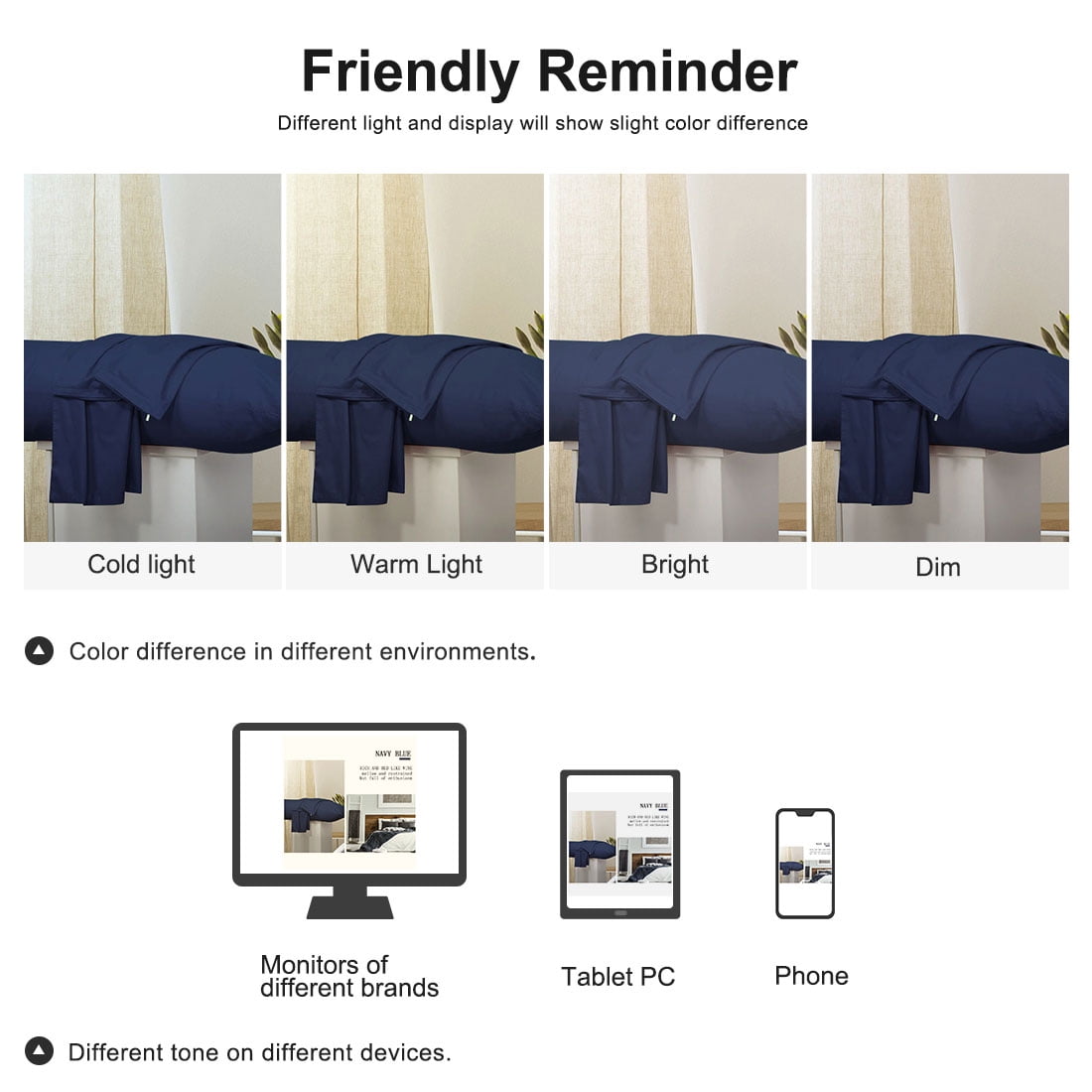 Unique Bargains 3 Pack 100% Cotton Body Pillow Cases Covers with Zipper Navy Blue 20" x 54"