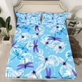 thumbnail image 2 of Homewish Flying Dragonflies Twin Sheet Sets 3pcs for Boys Girls,Chic Floral Dandelion Twin Fitted Sheet Microfiber,Mother'S Day Gifts Breathable Flat Sheet,Microfiber Bedroom Decor, 2 of 7