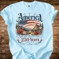 thumbnail image 5 of America 250 Years Patriotic Shirt Flag Mountains Roses Faith Freedom Family Tee USA T Shirt, 5 of 6