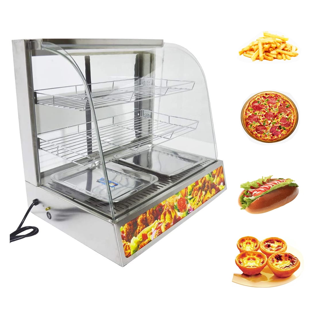 INTBUYING 3 Tiers Electric Food Warmer Dessert Display Heated