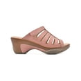 thumbnail image 3 of White Mountain Womens Valencia Faux Leather Peep-Toe Wedge Sandals, 3 of 3