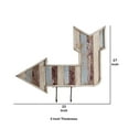 thumbnail image 5 of Saltoro Sherpi Wooden Wall Decor Arrow with 2 Hooks Pointing Downward and Left, Multicolor, 5 of 5