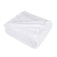 thumbnail image 2 of Superior Fleece Plush Fluffy Soft Blanket, Solid White, Throw, 2 of 7