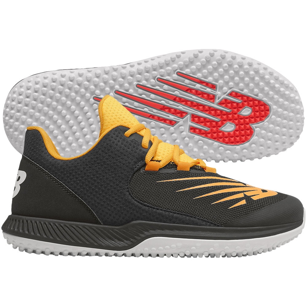 New Balance Men's Fuel Cell 4040V6 Turf Baseball Shoes Black/Yellow D ...