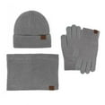 thumbnail image 2 of Hat Scarf And Glove Set Women Winter Hats 3 Piece Neck Warmer And Gloves, 2 of 7
