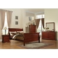 thumbnail image 3 of Acme Furniture Louis Philippe III Eastern King Bed in Cherry, Eastern King, 3 of 4