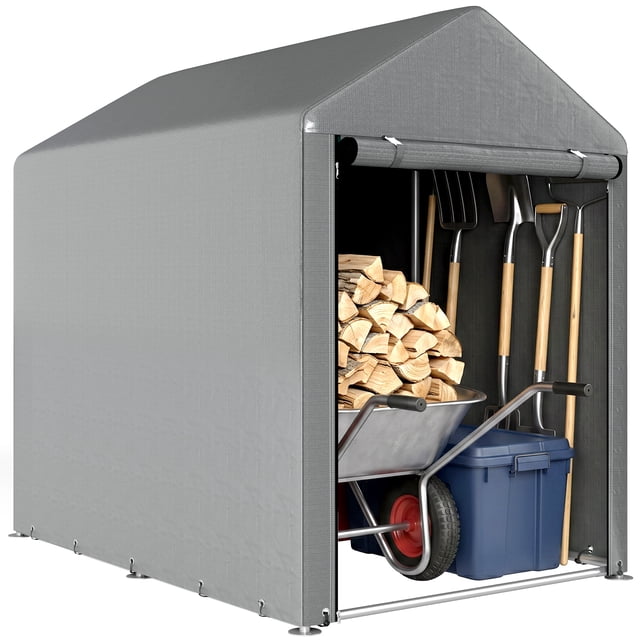 Outsunny Abri de Rangement Extérieur 4 x 6 Pi pour Motocyclette Vélo Outil de Jardin