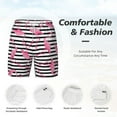 thumbnail image 4 of Kdxio Flamingos Print Men'S Swim Trunks With Compression Liner 7 Inch Inseam Quick Dry Swim Shorts, 4 of 7