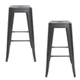 thumbnail image 1 of Set De 2 Bancos Alpes Metal Gris Cocina Comedor Moderno, 1 of 5