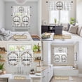 thumbnail image 6 of Farmhouse Wreath Kitchen Curtains Sets for Windows 36 Inch Length, Sweet Home Rustic Plants Texture Grey Wood Rod Pocket Window Treatments Tier Curtains and Valances Set for Bedroom/Bathroom, 6 of 8