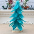 thumbnail image 2 of 12inch Feather Christmas Tree Tabletop Christmas Tree with Led Light Artificial Mini Xmas Tree for Holiday Season Decorations - Blue, 2 of 7
