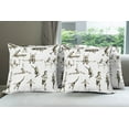 thumbnail image 6 of Ambesonne White Throw Pillow Cover 4 Pack, Summer Sports Athlete, 18", Olive Green White, 6 of 7