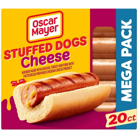Oscar Mayer Velveeta Cheese Hot Dogs Mega Pack, 20 Count. Box