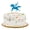 Gold, variant on Top Cake Blue Paper Unicorn Cake Topper - Glitter - 6" x 4 1/4" - 100 count box