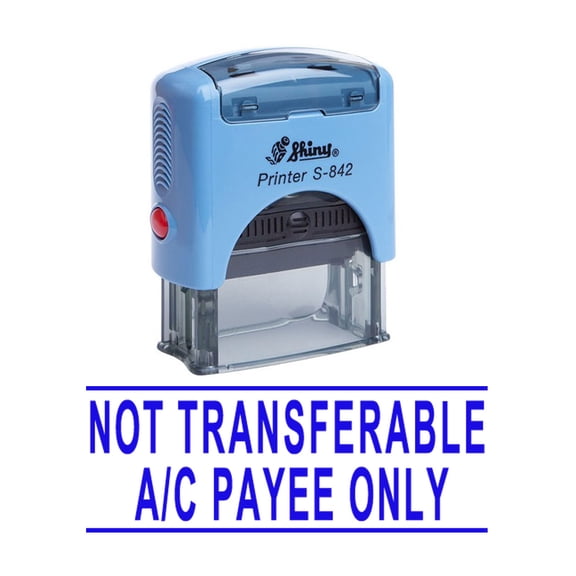 NOT TRANSFERABLE A/C PAYEE ONLY Self Inking Rubber Office Stationary Shiny Stamp