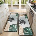 thumbnail image 4 of Kitchen Rugs Sets Of 2,Green Boho Plant Pattern Anti Fatigue Kitchen Mat Rugs Non Slip Washable,Decorative Kitchen Floor Mats for Kitchen,Sink,Laundry,17"x47"+17"x47", 4 of 5
