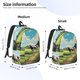 thumbnail image 2 of Balery Prairie Pasture Cow Mochila Clásica Impresa Básica para Viaje, Mochila Escolar Resistente al Agua, Mochila de Lona con Correas Ajustables-Small, 2 of 5