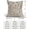 thumbnail image 5 of Burgundy Floral Pillow Covers 20x20 Set of 2 Botanical Print Vintage Spring Flower Plant Cream Decorative Throw Pillow Cases Outdoor Farmhouse Cushion Covers Decor for Sofa Couch Bed, 5 of 7