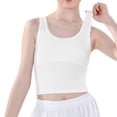 thumbnail image 4 of UACY Kids Girls Dance Tank Tops Tween Girls Cotton Sleeveless Summer Undershirt Casual Camisole Athletic Ballet (White, 9-10 Years), 4 of 4