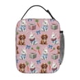 Bunny Lunch Bag Cute Cartoon Pattern Reusable Cooler Tote With Front ...