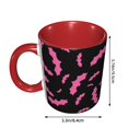 thumbnail image 2 of Halloween Coffee Mug, Halloween pink bats black cool Ceramic Tea Cups Halloween Party Cups for Hot/Cold Beverages, Cute Coffee Cups for Kitchen Holiday Gift Coffee Bar Accessories, 2 of 6