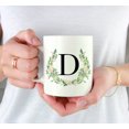 thumbnail image 3 of Koyal Wholesale Ceramic Coffee Mug, Garden Green Monogram Initial Letter D, 3 of 5