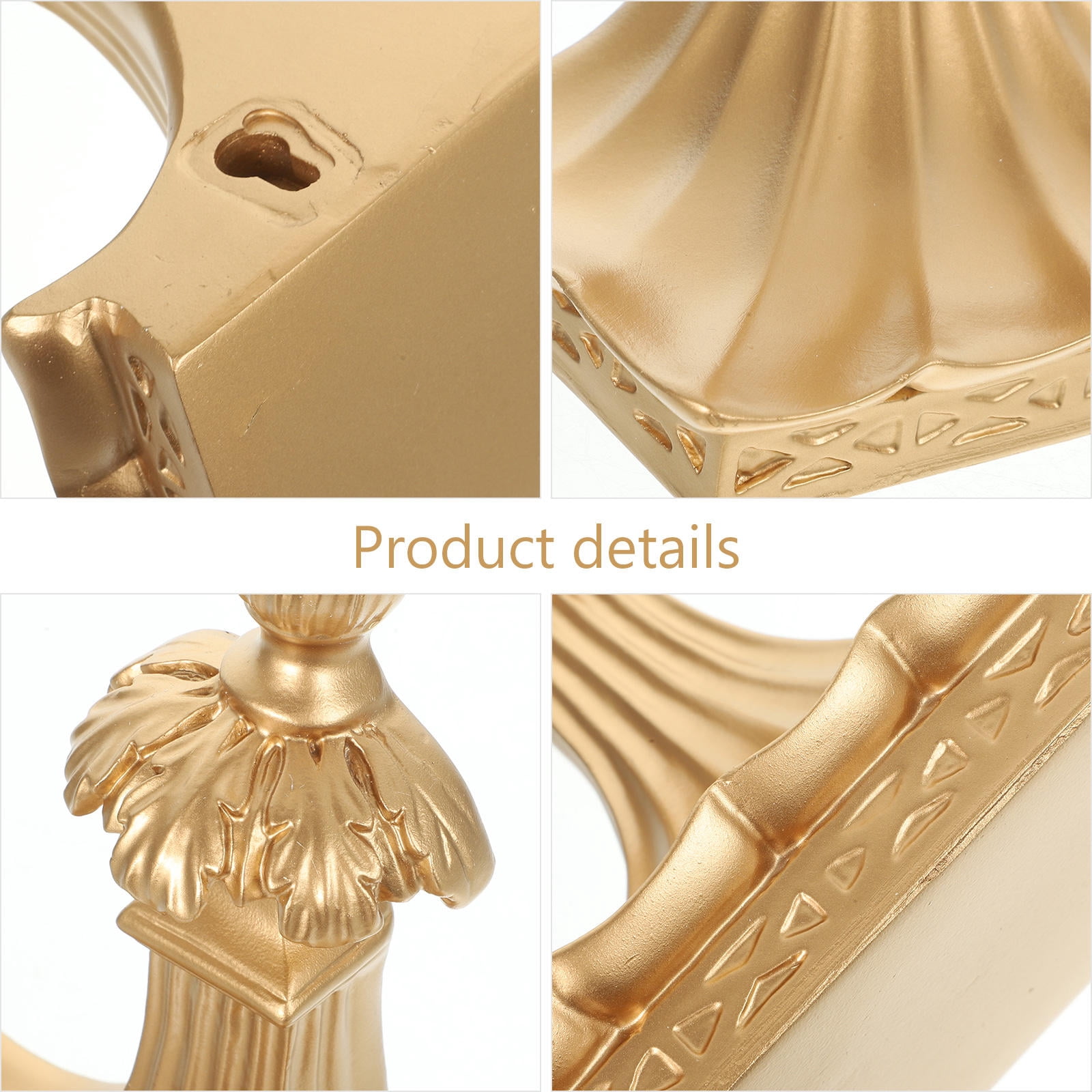 PAMINGONO Large Golden Resin Floating Wall Shelf, Spacious Storage Organizer for Kitchen, Living Room, Bathroom, Office