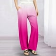 thumbnail image 2 of Frostluinai Yoga Wide Leg Pants for Girl High Waist Baggy Straight Leg Trousers Fashion Gradient Lounge Pants Soft Gym Pants with Pokcet, 2 of 9