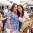 thumbnail image 2 of Agnes Orinda Women's Plus Size Gingham Tops Plaid Peplum Button Decor V Neck Short Sleeve Casual Babydoll Blouse 2X Blue, 2 of 8
