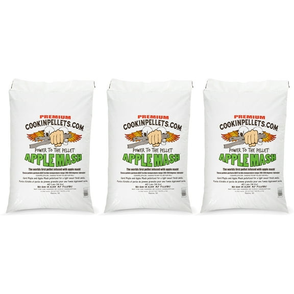 CookinPellets 40-Pound Apple Mash Hard Maple Smoker Wood Pellets, (2 Pack)