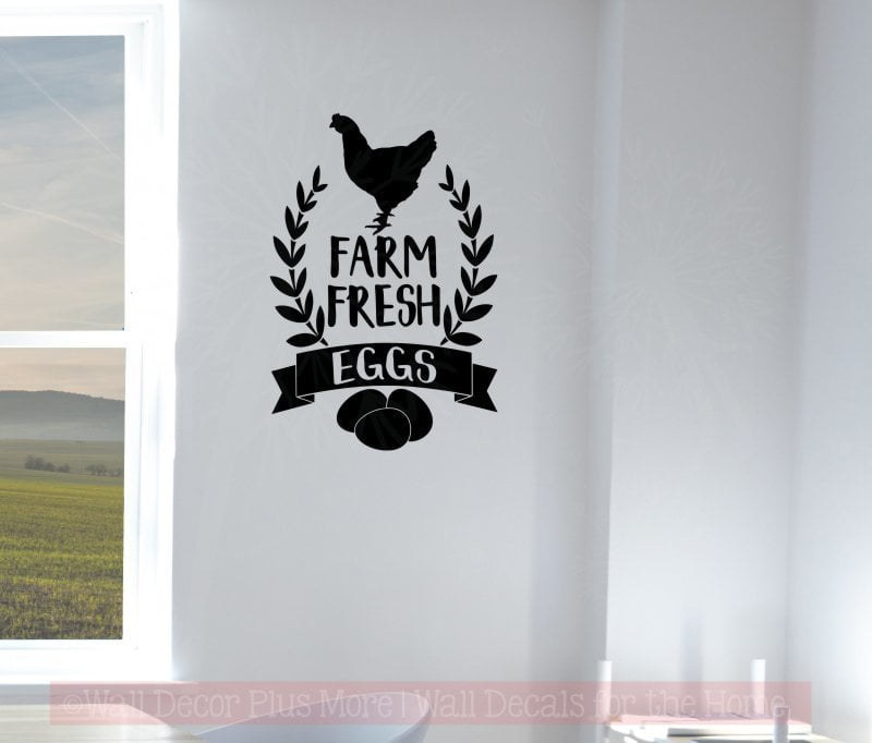 Farmhouse Wall Decor Farm Fresh Eggs Vinyl Art Decals Home Art Stickers