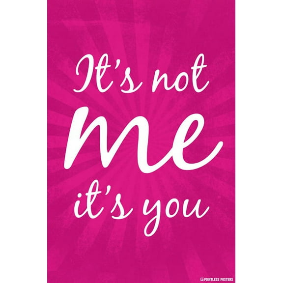 It's Not Me, It's You Poster Print