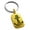 Gold, variant on Stainless Steel Nautical Floral Rose Anchor Engraved Small Rectangle Dog Tag Charm Keychain Keyring