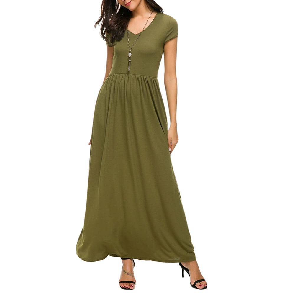 plain maxi dress