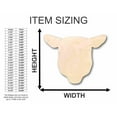 thumbnail image 2 of Unfinished Wood Sheep Head Shape - Farm Animal - Craft - up to 46" DIY 16" / 1/4", 2 of 3