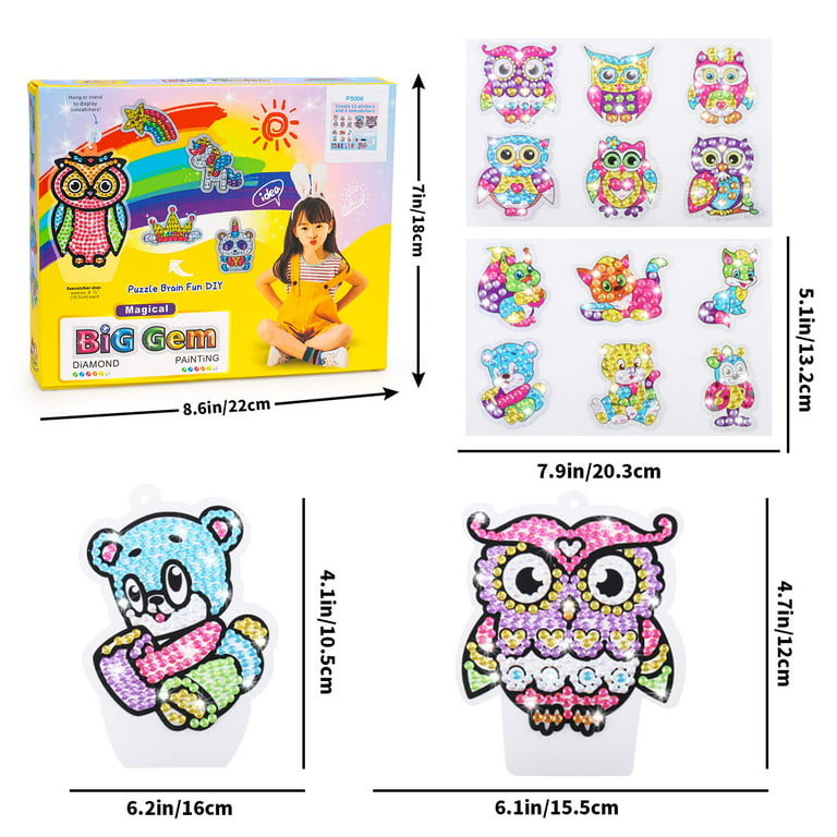 Pearoft 4-8 Year Old Girl Gifts Birthday Gift for 4 5 6 Year Old Girl Diamond  Painting Kits for Kids' Craft Kits for Kids Party Games for Kids Arts And  Crafts Girls