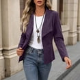 thumbnail image 5 of TGSLY Women's Faux Suede Jackets Fashion Fall Lapel Open Front Cropped Coat Dressy Casual Solid Color Long Sleeve Outwear Jackets XXL, 5 of 10