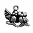 thumbnail image 1 of Sterling Silver 24" .8mm Box Chain 3D Kissing Birds Sitting On Branch Pendant Necklace, 1 of 2