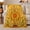 Golden Sun Eye, variant on Smiling Sun with Moon Phases and Flowers, Dreamy Celestial Style for Sun Lovers, Botanical Solar Chart Motif and Housewarming Gift, Soft Flannel Blanket for Bedroom and Reading Nook, Home Decor