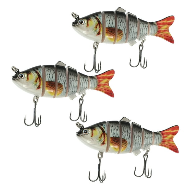 Unique Bargains 3 Pcs Fishing Lures Jerk Baits for Bass Fishing Lifelike  Freshwater Lures ABS Multicolor 0.05lb