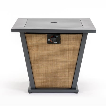 BOFANG 28" Square Propane Fire Pit Table with Textilene Body & 50,000 BTU