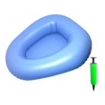 thumbnail image 1 of Inflable Bedpan Cuidado del paciente Permeabilidad Cojines ajustables lavables Inodoro hogar Discapacitados Ancianos Salvador orinales de inflado de aire, 1 of 3