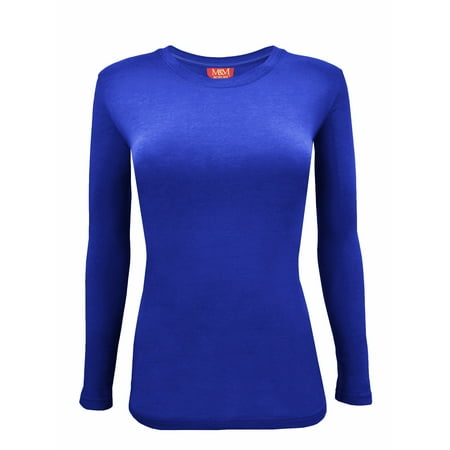 

M&M SCRUBS Women s Under Scrub Tee Crew Neck Long Sleeve T-Shirt
