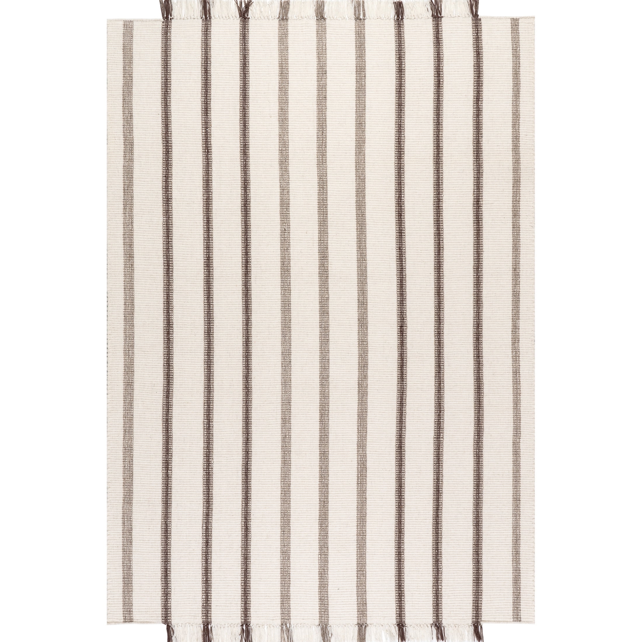 Rugs USA Toluca Striped Wool Area Rug, 2' 6" x 8', Runner, Toluca Ivory