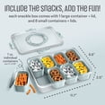 thumbnail image 2 of Cook With Color 8-Compartment Snackle Box Food Storage Carrier and Charcuterie Container, Divided Serving Tray with Lids and Handle, Gray, Portable and Dishwasher Safe, 2 of 7