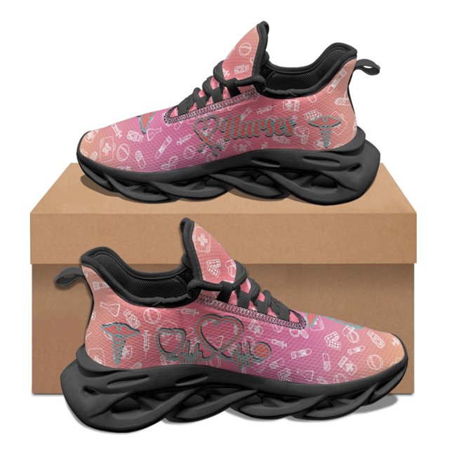 Zapatos vulcanizados unisex para otoño e invierno, con amortiguación, antideslizantes y cómodos para caminar, con diseño de enfermera paramédica EMT EMS